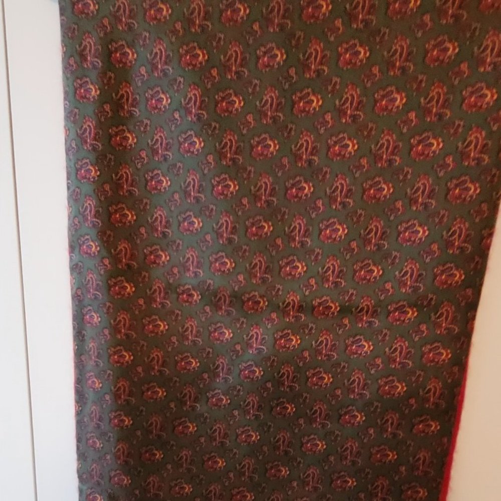 Amicale Silk and Cashmere Fringed Scarf.  O/S.  NWOT.